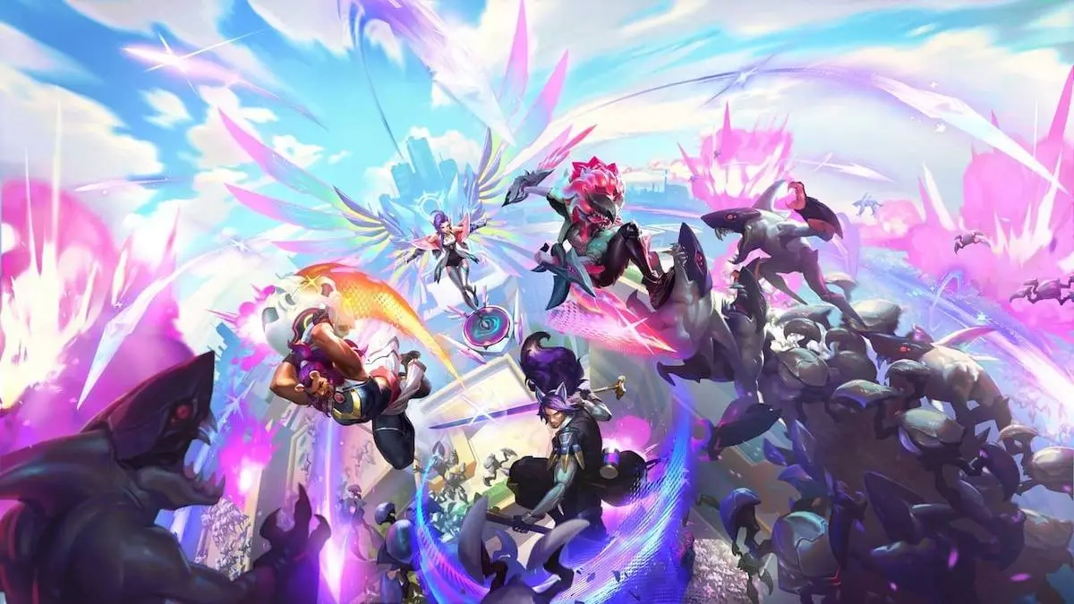 Lol Swarm characters splash art